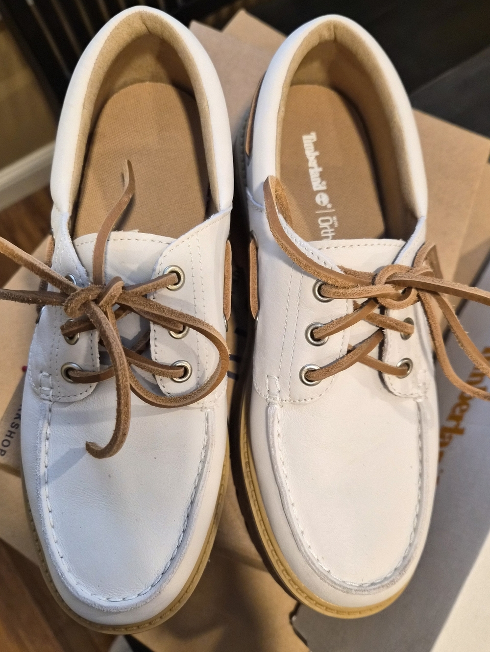 Timberland Leather Platform Boat Shoes - Picture 3 of 4